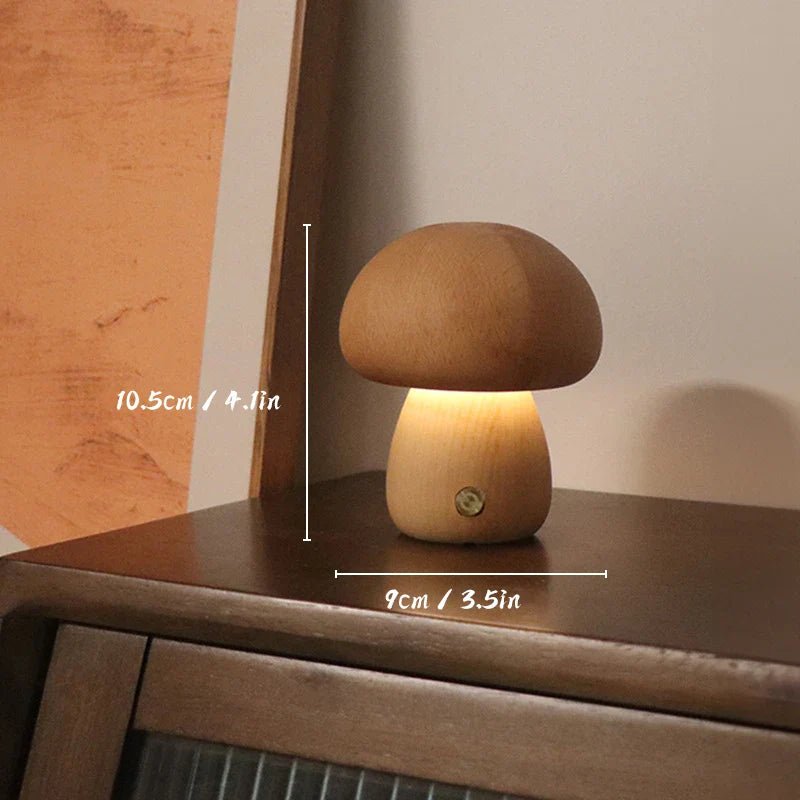 Lampe USB chevet - MushroomsNightLight™ - Marron Clair 1 - Monde en Lumière